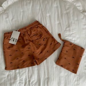 NWT ZARA BOYS SWIM SHORT W/ BAG
